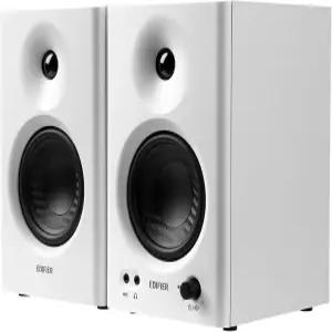 Edifier MR4 42W 전원 모니터 스피커 1인치 트위터 및 4인치 우퍼 밸런스 TRS/RCA/AUX 모니터링/음악 모드
