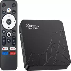 안드로이드 TV 박스 14.0 2025 RK3518pro 2GB 지원 4K 8K WiFi 6 2.4G/5.8G 듀얼 밴드 HDR10 100M 이더넷
