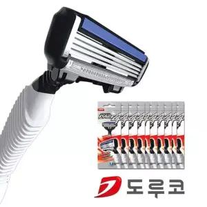 페이스4 4중날 휴대용 면도기 10P 박스 쉐이브 모텔 여행