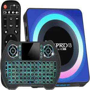 안드로이드 TV 박스 8K UHD 4GB RAM ROM이 탑재된 13.0 쿼드코어 프로세서 WiFi 6 블루투스 5.0 HDR10