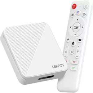 Android 14.0 TV 박스 2025 BT 5.4 2GB RAM ROM을 갖춘 LEFFOT H313 4K 울트라 HD 스트리밍 장치 음성