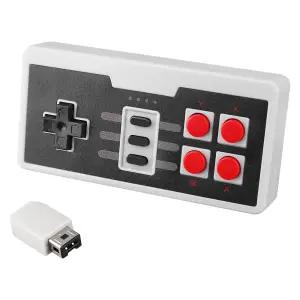 닌텐도 NES 미니 클래식 에디션 패미컴 콘솔 색상 흰색용 OSTENT 무선 컨트롤러 수신기 게임패드