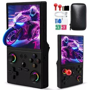 UYTGXEN XF40V 레트로 핸드헬드 게임 콘솔 2*탈부착 가능한 롱 조이스틱 4.0인치 HD IPS 스크린 멀티