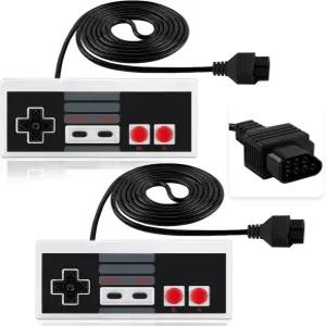 NES 8비트 엔터테인먼트 시스템 콘솔 컨트롤 패드(2PCS)용 NC 클래식 컨트롤러