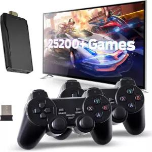 레트로 게임 콘솔 무선 25200개 이상의 내장 4K HDMI 출력 2.4GHz 컨트롤러 9개의 클래식