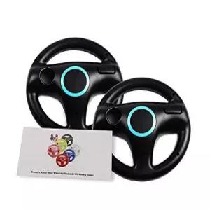 GH 마리오 카트 8 스티어링 휠 닌텐도 Wii(폭탄 블랙 2팩 리모컨용 레이싱 게임 색상 제공)과 호환됩니다
