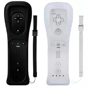실리콘 케이스와 Wii U용 손목 스트랩이 있는 TechKen 2 팩 리모컨