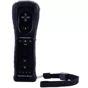 ChamZA 내장 모션 플러스 2 in 1 무선 리모컨 게임패드 Wii/Wii U (블랙)