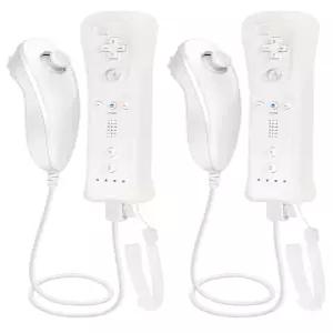 Wii 및 U 게임용 Nunchunk가 있는 리모컨 - 2개 세트