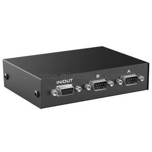 PC RS232 직렬 포트 스위치 공유 스플리터 장치, 스틸 케이스 MT-232-2, 2 DB9 수동