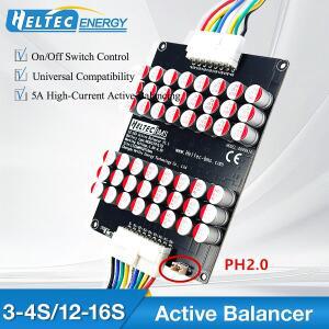 HeltecBMS 5A 12V 48V NCM/LFP/LTO 캐패시터 액티브 이퀄라이저 밸런서 3S/4S/12S-16S 배터리용 스위치 포