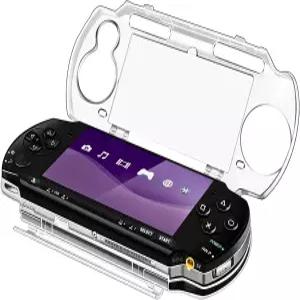 PSP 3000 및 2000용 TNP 클리어 하드 케이스 - 소니 / 2000 시리즈와 호환되는 디스플레이가 있는 스냅인