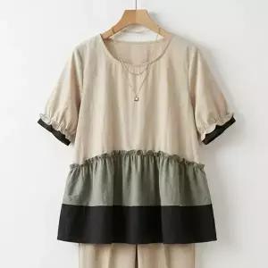 로비 프릴 롱 블라우스_ND2BL507