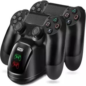 TNP PS4 컨트롤러 충전 스테이션 도크 스탠드 듀얼쇼크 컨트롤 게임패드 USB 포트 충전기 거치대 베이스