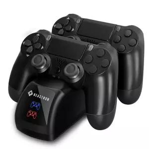 소니 PS4 컨트롤러용 비스트론 듀얼 USB 충전 스테이션 도크 LED 표시등이 있는 백 스탠드 도킹