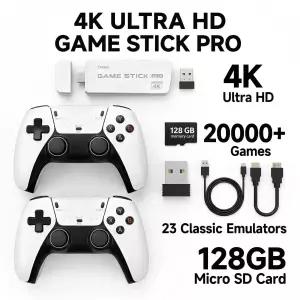 20 000개 이상의 클래식 게임 듀얼 무선 컨트롤러 4K HDMI TV 스틱 플러그 앤 플레이를 지원하는 레트로