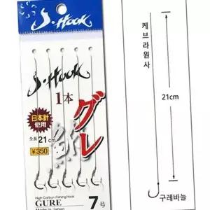 외바늘 낚시 채비 구레 낚시 어업용 묶음 바늘 탄소 액세서리 케...