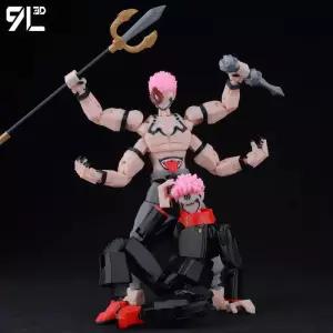 주술회전 9L3D Jujutsu Kaisen Sukuna Yuji 피규어 Lucky13 Anime Collectible Toy Titan13 멀티 조인트 포