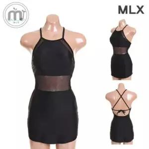 (MLX) 여자 비치웨어 블랙매쉬원피스수영복 원피스수영복-DM_291