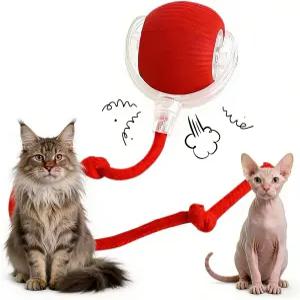 글리롭스 인터랙티브 캣볼 장애물 회피 기능이 있는 360 자동 스마트 반려동물 LED 조명 타입C 충전식