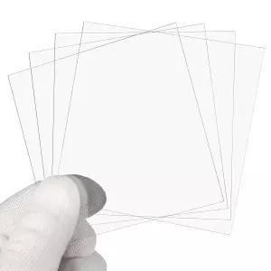 파티킬 90x90mm 유리 줄무늬 판 6pcs 실험실 슬라이드 현미경 광학 투명 매끄러운 가장자리 균일 두께