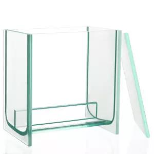 스토니랩 유리 스퀘어 TLC 개발 탱크 헤비 듀티 붕규산염 크로마토그래피 챔버 다중 플레이트 뚜껑 3.94 x