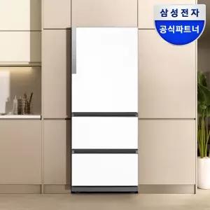 삼성전자 삼성 비스포크 김치냉장고 RQ33DG71J3EW 3도어 김치플러스 스탠드 328L 화이트