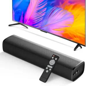 MZEIBO 사운드 바 스마트 TV 블루투스용 50W 홈 시어터 오디오 TV/PC/게임/프로젝터용 ARC/광학/AUX 연결