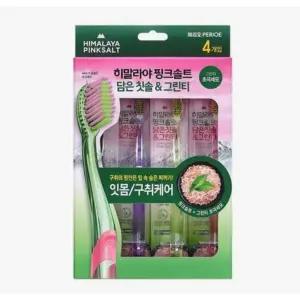 히말라야 핑크솔트 담은 칫솔그린티 4개입(그린티 초극세모)