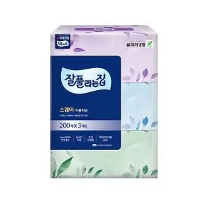 미래생활 잘풀리는집 스퀘어 미용티슈( 200매x3개입)1개