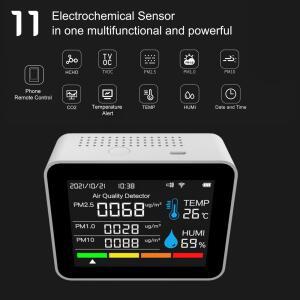 공기질측정기 실내 공기 모니터 컬러 SMART WIFI 기능 디스플레이 ALAR 습도계 12 APP