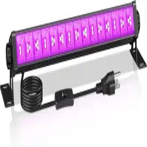 업그레이드된 42W LED 블랙 라이트 바 플러그+스위치+59피트 코드를 갖춘 플러드 24x24피트 면적의 조명
