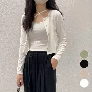 [하프클럽/]여성용 봄가을 크롭 나시 가디건 투피스