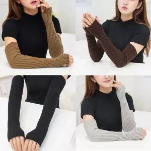 [하프클럽/]심플 골지 패턴 팔 토시 손목 워머