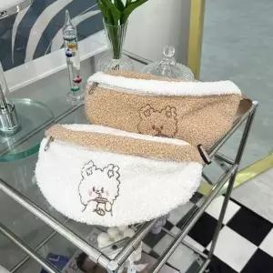 [하프클럽/]키즈힙색 뽀글뽀글 힙색 크로스백 브라우니곰돌이 핸