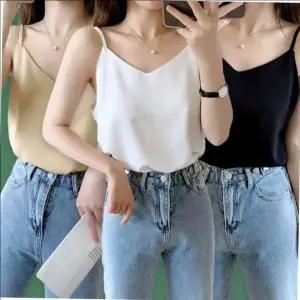 [하프클럽/]여성용 여름용 코튼 이너웨어 끈나시 티셔츠
