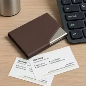 [하프클럽/]맨포스 심플 명함케이스 다크 브라운 명함정리케이스 명함정리