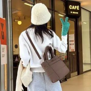 [하프클럽/]여행용 여성 겨울 패딩 백 숄더백 여성 데일리 패딩 백