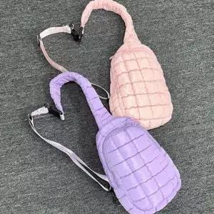 [하프클럽/]도톰 여성 패딩 가방 지퍼 여성 데일리 가방 숄더백 여성지