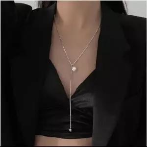 [하프클럽/]주얼리 패션목걸이 진주 롱 체인 네크리스 진주목걸이