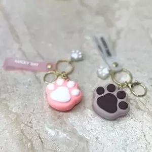 [하프클럽/]커플 빅앤스몰 고양이 키링 1 발바닥모양 2in 우정 캣