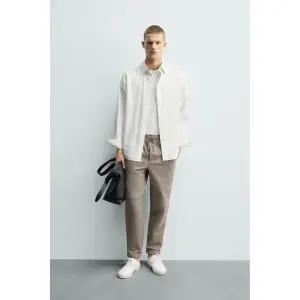 ZARA 자라 EASY CARE 조거 웨이스트 팬츠 - 그레이 샌드 3945684