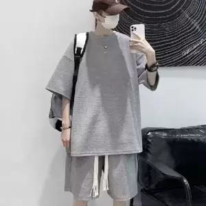 [하프클럽/]여름용 남성 오버핏 캐주얼 트레이닝 상하