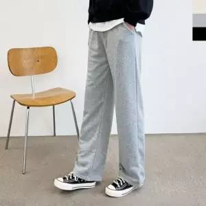 [하프클럽/]남성용 겨울용 기모 일자핏 트레이닝 바지 데일리 캐주얼 팬츠