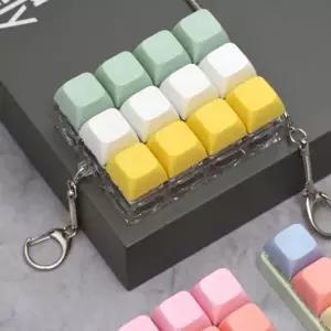 [하프클럽/]스트레스 해소 딸깍이 파스텔 키캡 키링 키홀더 열쇠고리