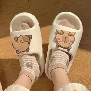 [하프클럽/]쿠션 실내화 캐릭터 거실화 사무실 슬리퍼