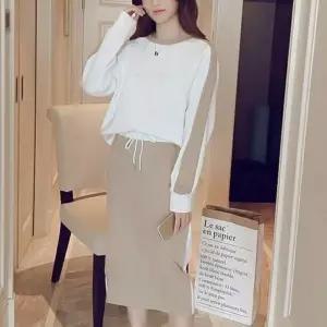 [하프클럽/]여성 데일리 나들이 외출용 엄마 편안한 캐주얼 치마 상의