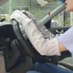 [하프클럽/]여름용 손등 운전 팔토시 손목 워머 여성용 그레이