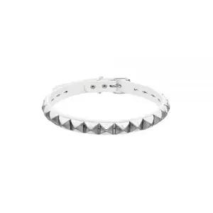 매장정품 EVERYBIRTHDAY Square stud belt necklace White