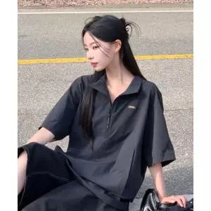 매장정품 NATIONALGEOGRAPHIC N252UFT143 아델리 경량 우븐스트레치 스탠드넥 반팔 아노락 CARBON BLACK N2
